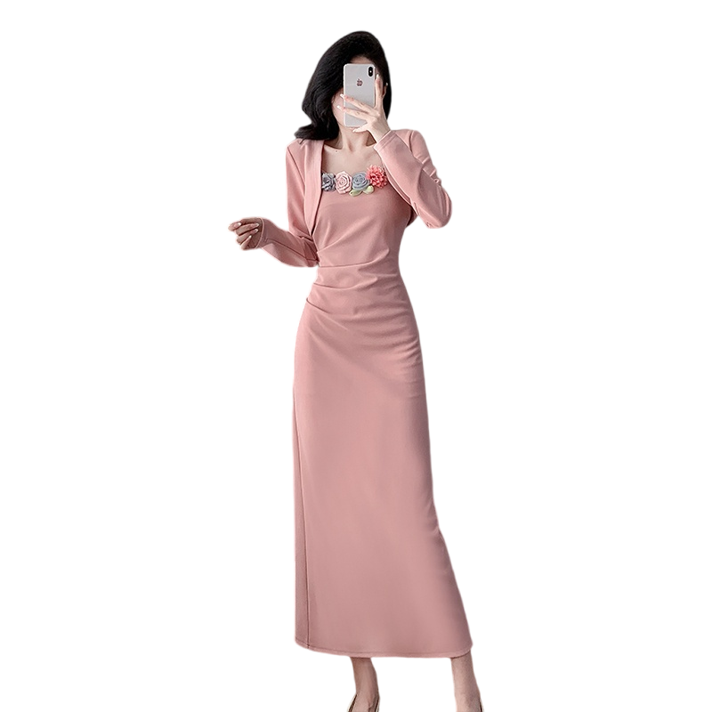 Floral Vacation Dress and Long Sleeve Cardigan Two-Piece Set - Image 5