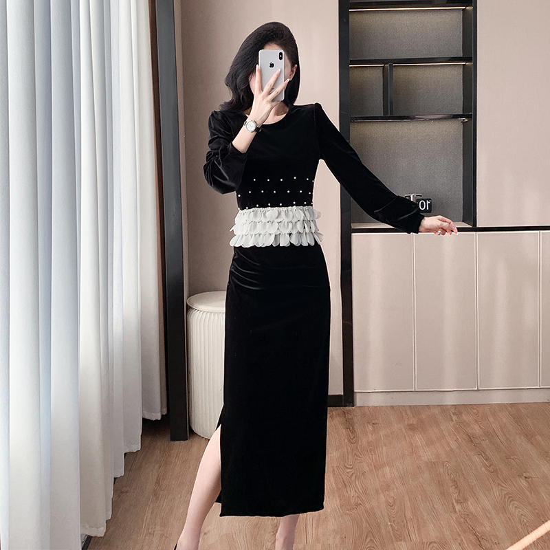 Velvet Dress Two-Piece Set 2026 Autumn Luxury Party Outfit for Women - Image 2