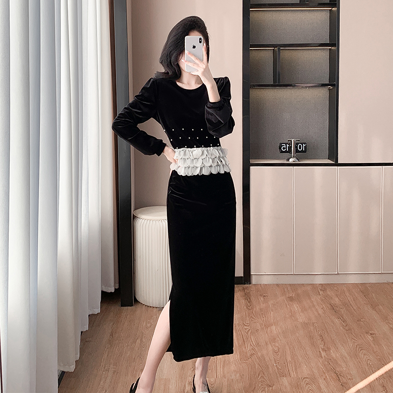 Velvet Dress Two-Piece Set 2026 Autumn Luxury Party Outfit for Women - Image 3