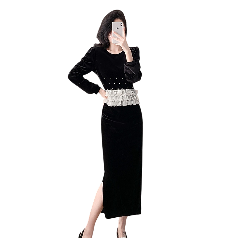 Velvet Dress Two-Piece Set 2026 Autumn Luxury Party Outfit for Women - Image 5
