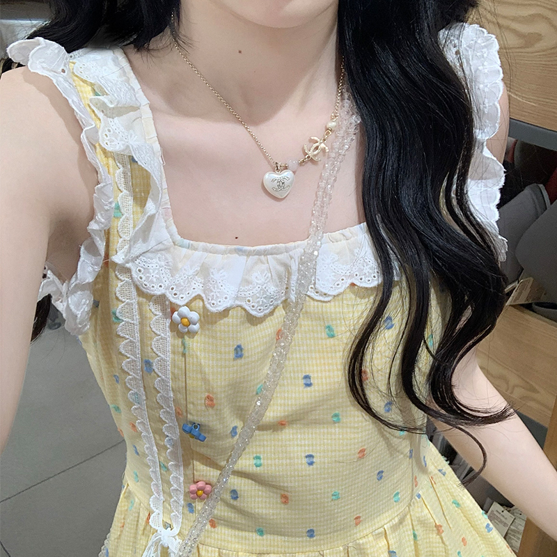 Yellow Flutter Sleeve Square Neck Floral Maxi Dress